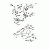 Схема вузла: Батарейний відсік для Kawasaki ZX400 Z400FII