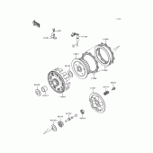 Схема вузла: Зчеплення для Kawasaki KLX650 KLX650 Motard