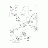 Схема вузла: Стартер електричний & Привід стартера для Kawasaki EX250 Ninja 250R