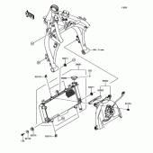 Схема узла: Радиатор для Kawasaki ER650 Z650 ABS