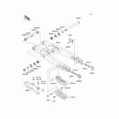 Схема вузла: Задній важіль (Маятник) для Kawasaki KX125
