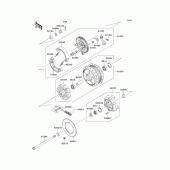 Схема вузла: Заднє колесо & Привідний ланцюг для Kawasaki EJ650 W650