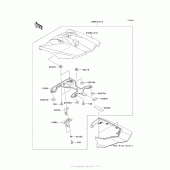 Схема узла: Заглушка сиденья (Опция) для Kawasaki ZX1000 Ninja 1000