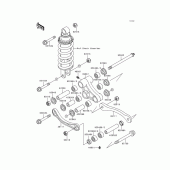 Схема узла: Задняя подвеска для Kawasaki ZX600 Ninja ZX-6