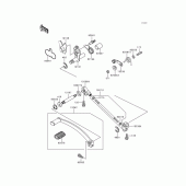 Схема узла: Переключатель передач для Kawasaki EN500 Vulcan 500 LTD