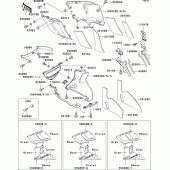 Схема вузла: Cowling lowers(1/2)(zx600-e1) для Kawasaki ZX600 ZZ-R600