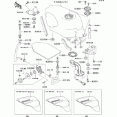 Схема вузла: Паливний бак(1/2) для Kawasaki ZX600 ZZ-R600