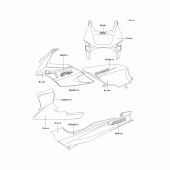 Схема узла: Decals(black)(ex500-d5) для Kawasaki EX500 GPZ500S