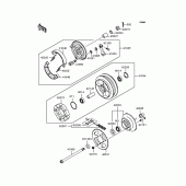 Схема вузла: Заднє колесо & Привідний ланцюг для Kawasaki BJ250 250TR