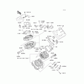 Схема вузла: Клапанна кришка для Kawasaki VN1500 Vulcan 1500 Drifter