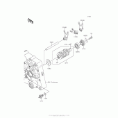 Схема вузла: Gear Change Drum/shift Fork(S) для Kawasaki KLX140 KLX140L