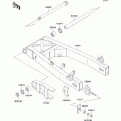Схема вузла: Задній важіль (Маятник) для Kawasaki ER500 ER-5