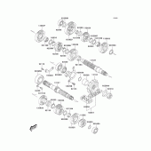 Схема вузла: Transmission(1/2) для Kawasaki KLV1000