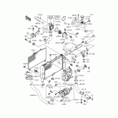 Схема вузла: Радіатор (1/2) для Kawasaki ZX600 Ninja ZX-6