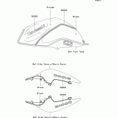 Схема вузла: Decals(black/orange)(b9f) для Kawasaki ZR1000 Z1000
