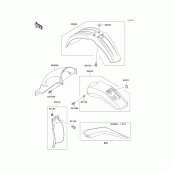 Схема узла: Крыло для Kawasaki KLX650 KLX650R