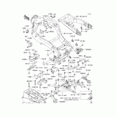 Схема узла: Крепление двигателя для Kawasaki ZX1200 ZZR1200