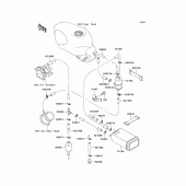 Схема вузла: Fuel evaporative system (E10 - e12) для Kawasaki ZX600 Ninja ZX-6