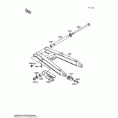 Схема вузла: Задній важіль (Маятник) для Kawasaki ZX600 Ninja 600R