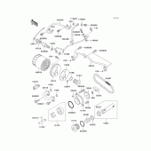 Схема вузла: Масляний насос & Масляний фільтр (1/2) для Kawasaki VN750 Vulcan 750