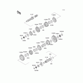 Схема узла: Transmission(vn1500-l2) для Kawasaki VN1500 Vulcan 1500 Nomad Fi