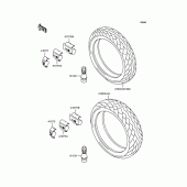 Схема вузла: Колеса для Kawasaki ZR250 Balius