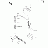 Схема узла: Катушка зажигания для Kawasaki KL650 KLR650