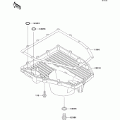 Схема узла: Масляный поддон для Kawasaki ZX600 Ninja ZX-6R