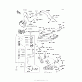 Схема узла: Задний тормозной цилиндр для Kawasaki ZG1400 Concours 14 ABS