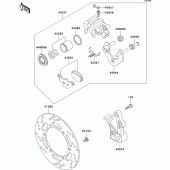 Схема узла: Задний тормоз для Kawasaki KL650 KLR650