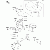 Схема вузла: Сидіння (1/2) для Kawasaki ZG1000 1000GTR