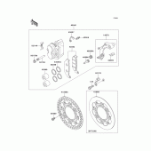 Схема узла: Передний тормоз для Kawasaki KX500