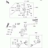 Схема узла: Руль & Пульт управления рулевой для Kawasaki ZX600 ZZ-R600