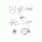 Схема узла: Наклейка(Зеленый/Синий)(DFFA) для Kawasaki ZR1200 ZRX1200 DAEG