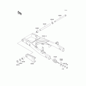 Схема узла: Задний рычаг (Маятник) для Kawasaki EN500 Vulcan 500 LTD