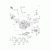 Схема вузла: Головка циліндра для Kawasaki KLX125 D-Tracker