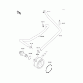 Схема вузла: Олійний охолоджувач для Kawasaki ZX600 Ninja ZX-6R