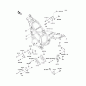 Схема узла: Крепление двигателя для Kawasaki KLX650 KLX650