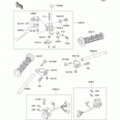 Схема узла: Руль & Пульт управления рулевой для Kawasaki ZX400 ZXR400