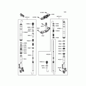 Схема вузла: Вилка передньої осі для Kawasaki ZR800 Z800