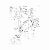 Схема вузла: Радіатор для Kawasaki KX125