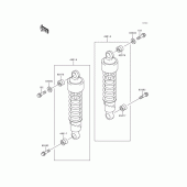 Схема узла: Подвеска/амортизатор для Kawasaki EN500 Vulcan 500 LTD
