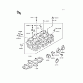 Схема вузла: Головка циліндра для Kawasaki ZR750 Zephyr