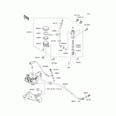 Схема узла: Задний тормозной цилиндр для Kawasaki EX400 Ninja 400R ABS