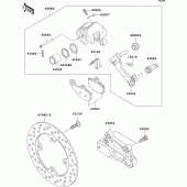 Схема узла: Задний тормоз для Kawasaki ZX636 Ninja ZX-6R