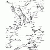 Схема вузла: Frame fittings(1/2) для Kawasaki ZX1000 Z1000SX ABS