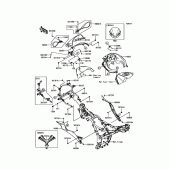 Схема узла: Облицовочные элементы для Kawasaki EX300 Ninja 300 ABS