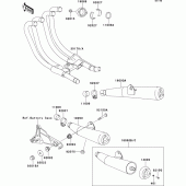 Схема вузла: Вихлопна система для Kawasaki ZR750 Zephyr