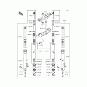 Схема вузла: Передня вилка(zx600-e4/e5) для Kawasaki ZX600 Ninja ZX-6