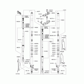 Схема узла: Передняя вилка(1/2)(r7f/r8f) для Kawasaki KX250/ KX252 KX250